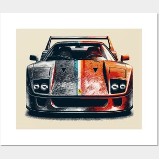 Ferrari F40 Posters and Art